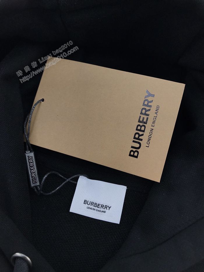 Burberry男裝 巴寶莉新款標誌性星辰元素衛衣 Burberry黑色連帽衛衣 男女同款  ydi3223